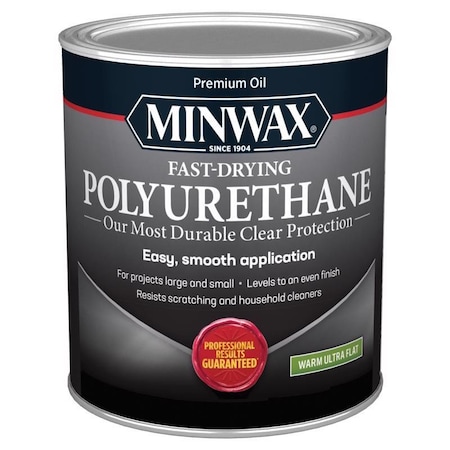 Minwax Minwax Warm Ultra Flat Clear Oil-Based Fast-Drying Polyurethane 1 qt, PK4 630154444
